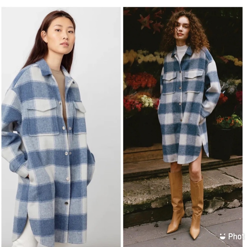 Rails Jaro Coat in Blue Buffalo Check - size Large